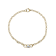 Diamond Simulant White Zircon Station Link Bracelet In 18K Gold Over
Sterling Silver 1.31ctw