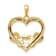 10k Yellow Gold and Rhodium Over 10k Yellow Gold Diamond Heart with
Three Smaller Hearts Pendant