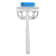8x6mm Emerald Cut Swiss Blue Topaz And White Topaz Accents Rhodium Over
Sterling Silver Halo Ring