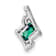 Rhodium Over 10k White Gold 0.63 ctw Cushion Lab Created Alexandrite and
Diamond Slide Pendant