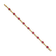 14k Yellow Gold and Rhodium Over 14k Yellow Gold Diamond and Ruby Bracelet