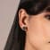 Multi-color Cubic Zirconia 14k White Gold Studs With Velvet Gift Box 4.00ctw