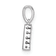 14K White Gold Diamond Letter L Initial with Bail Pendant