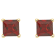 4mm Princess Cut Garnet 14k Yellow Gold Stud Earrings