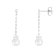 5.5-6 mm White Cultured Freshwater Pearl Rhodium Over Sterling Silver Earrings