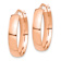 14k Rose Gold High Polished 1" Hoop Earrings