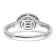 Rhodium Over 14K White Gold Diamond Oval Halo Cluster Engagement Ring 0.30ctw