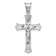 Rhodium Over 14k White Gold Diamond-Cut Crucifix Pendant