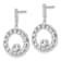 Rhodium Over Sterling Silver Cubic Zirconia Fancy Circle Dangle Earrings
