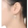 CZ Solitaire Drop Earrings In 14K Gold Over Brass