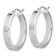 Rhodium Over 14k White Gold 1/1" Polished Hoop Earrings