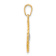 14k Two-tone Gold Diamond-cut Heart Mom Pendant