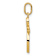 14k Yellow Gold Polished Small Ribbon Cross Pendant