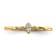 14K Yellow Gold Petite Beaded Edge Marquise Diamond Ring 0.09ctw