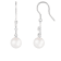 7-7.5mm Akoya Pearl with Diamond Accent 14K White Gold Dangle Earrings, 0.08ctw