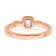 14K Rose Gold Petite Rope Edge Round Diamond Ring 0.24ctw