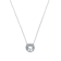 CZ Solitaire Pendant In Sterling Silver