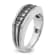 Rhodium Over 10K White Gold Men's Black and White Diamond Ring With
Black Rhodium 0.55ctw