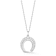 Rachel Zoe CZ Horseshoe Pendant Necklace in Rhodium Over Sterling Silver