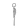 Rhodium Over 14k White Gold Textured Diamond Lacrosse Stick Pendant