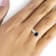 Black Sapphire with White Diamond Accent Rhodium Over Sterling Silver
Ring 1.00ctw