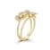 Rachel Zoe CZ Double Flower Stacked Ring in 14K Gold Over Sterling Silver