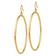 14K Yellow Gold 1 15/16" Tube Hoop Dangle Earrings