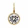 White Cubic Zirconia 14k Yellow Gold Earrings With Velvet Gift Box 2.00ctw