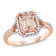 Morganite and Diamond 14K Rose Gold Ring 1.75ctw