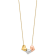 14K Tri-color Polished Hearts 17-inch with 1-inch Extension Necklace