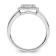 Rhodium Over 14K White Gold Diamond Oval Halo Cluster Engagement Ring 0.30ctw