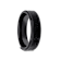 VESUVIUS Men’s Polished Black Ceramic Band with Lava Rock Stone Inlay
& Polished Beveled Edges 6mm