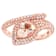 Morganite And White Zircon Ring In 18K Rose Gold Over Sterling Silver 1.70ctw