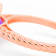 6x4mm Oval Amethyst 18K Rose Gold Over Sterling Silver Ring, 0.50ctw