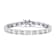 CZ Cluster Tennis Bracelet In Sterling Silver