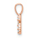 14k Rose Gold Diamond Number 6 Pendant