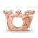 14K Rose Gold Over Sterling Silver Princess Crown Bead