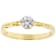 White Cubic Zirconia 18K Yellow Gold Over Sterling Silver Promise Ring 0.55ctw