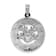 Rhodium Over Sterling Silver Polished Puerto Rico Circle Frog Pendant