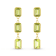 Peridot 7x5mm Rectangular Octagonal 14K Yellow Gold Dangle Earrings