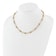14K Yellow Gold Polished and Textured Fancy Link Necklace