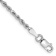 Rhodium Over 10k White Gold 2mm Diamond-Cut Rope Link Bracelet