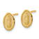 14k Yellow Gold Polished and Satin Our Lady of Guadalupe Stud Earrings