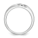 Rhodium Over 14K White Gold Diamond Trio Men's Wedding Band 0.14ctw