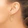 14k Yellow Gold 1 7/16" Diamond-Cut Hoop Earrings
