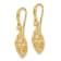 14K Yellow Gold Polished Diamond-cut Shepherd Hook Dangle Earrings