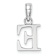 Rhodium Over 14k White Gold Polished Block Letter E Initial Pendant