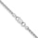 Rhodium Over Sterling Silver 2.3mm Solid Rope Chain