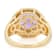 Amethyst Round And White Zircon Ring In 18K Gold Over Sterling Silver 4.29ctw