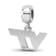Sterling Silver Rhodium-plated LogoArt Virginia Tech XS Dangle Bead